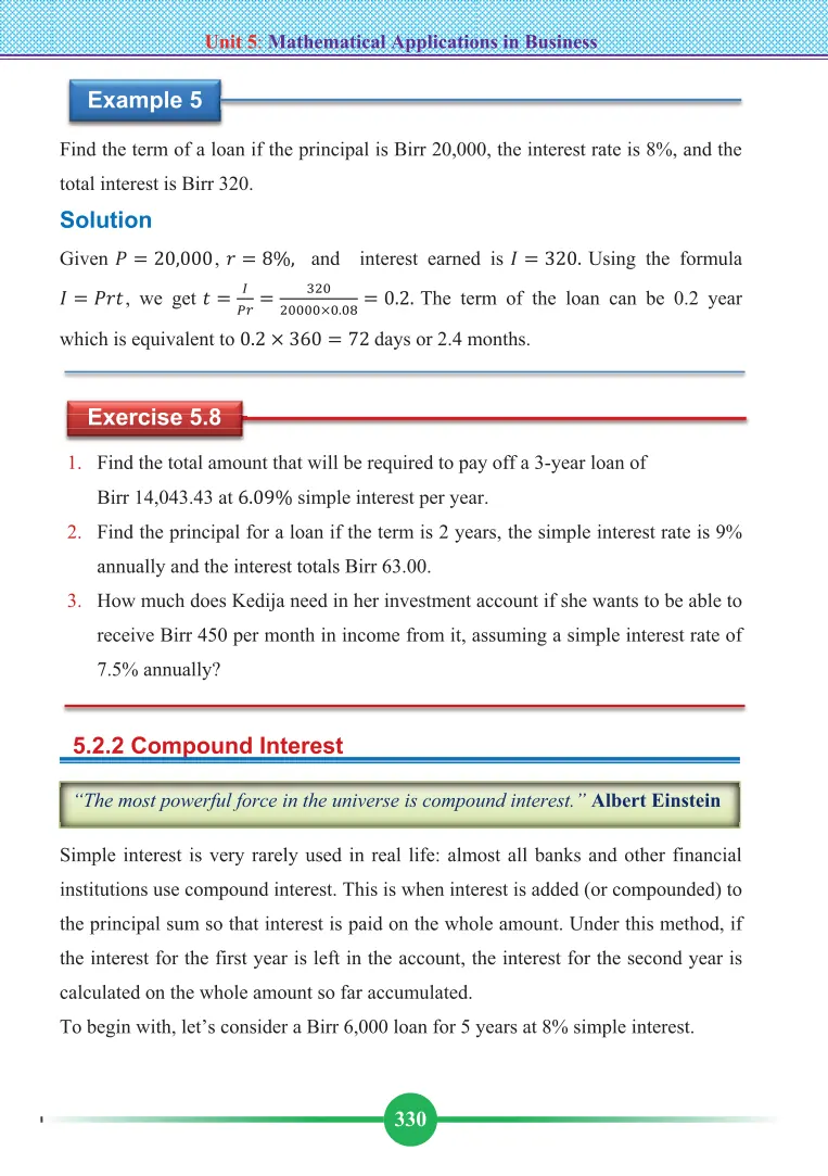 Grade 12 Maths Unit 5 Math in Business | Atenu